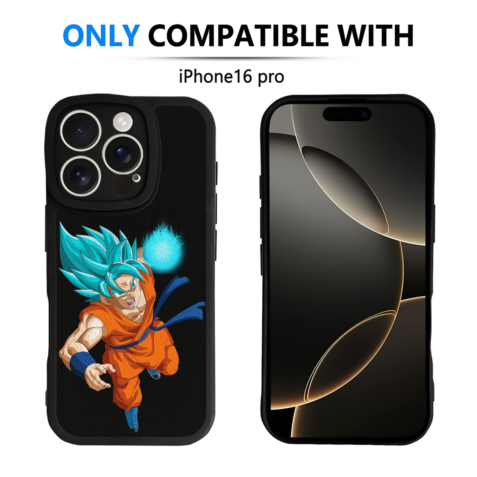 （画像用） ドラゴンボール 孫悟空（そん ごくう）Son Goku カカロット DRAGON BALL Kakarotto 【iPhone 16シリーズ対応】シリコンスマホケース（レザー調） 材質：シリコン
